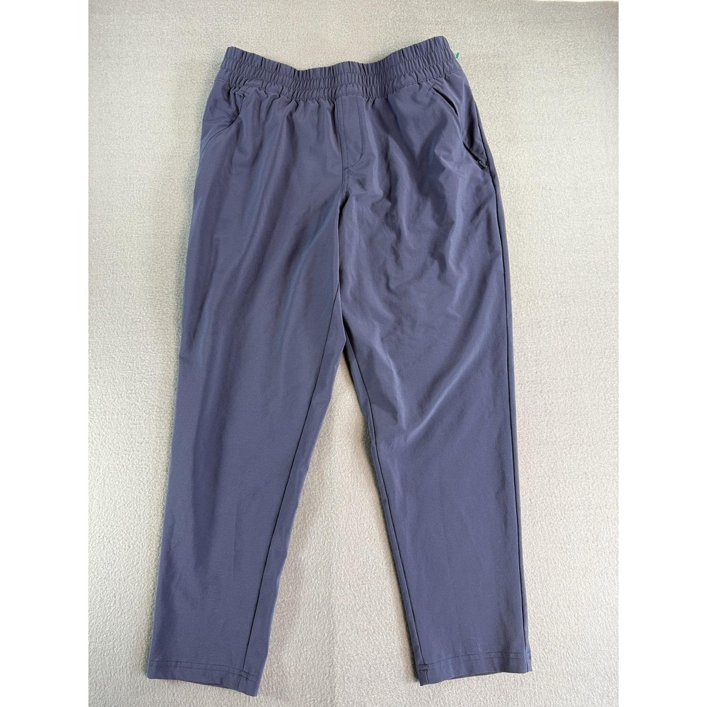 Columbia Pants Mens L Blue Omni-Shade Elastic Waist‎ Zip Pocket Hiking Outdoor